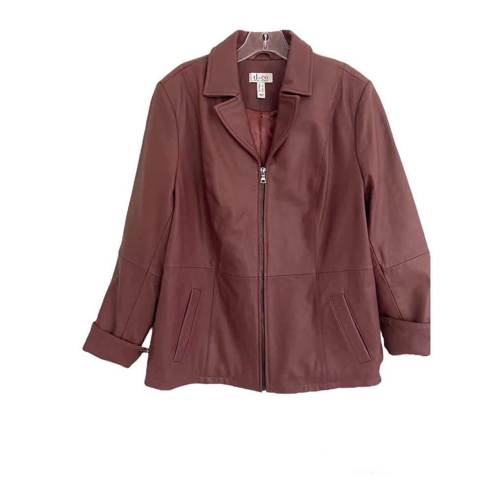 d & Co Real Leather Jacket Sz L - Picture 3 of 11